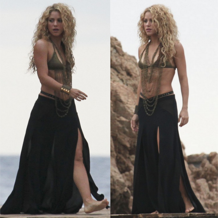 Shakira Showcases Toned Abs During Steamy Video Shoot